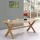 Harvard - Oak Frosted Table 6 x B01 chairs